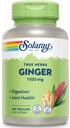 SOLARAY Ginger Root 1100mg PHARMAN 124; Zdravá strava, klouby a pohyby & Žaludeční discomfortable Support PHARMAL 124; Celá látka GARMAN 124; Non- GMO & Vegan PHARMAL 124; 180 VEGCaps