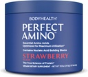 Cos perfecte Amino Powder - BCAA i EA Powder per Pre i Post Workout - Energia àcida Bebe per homes i dones per donar suport a Lean Muscle i Recovery - Strawberberberberberberberberberber - 30 Servings