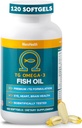 Macuealth Omega 3 Fish Oil - 11100mg DHA, 11100mg EPA, Mata & Brain Health Suplemen, Triglyceride Formula, 120 Softgels
