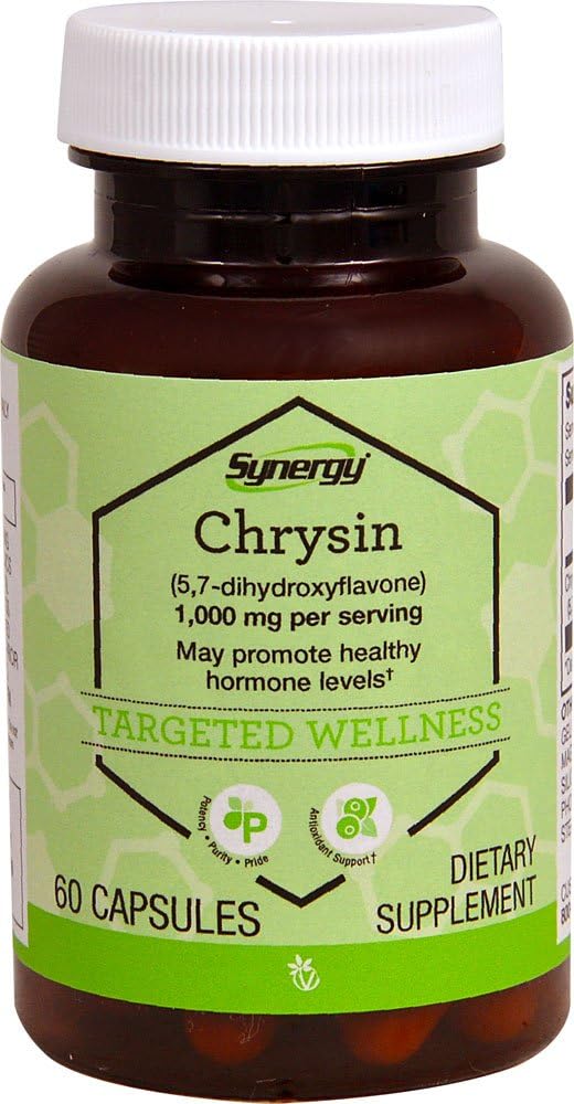 Vitacost Synergy Chrysin (5, 7 - dihydroxflavone) -- 1000 mg per servir - 60 Capules