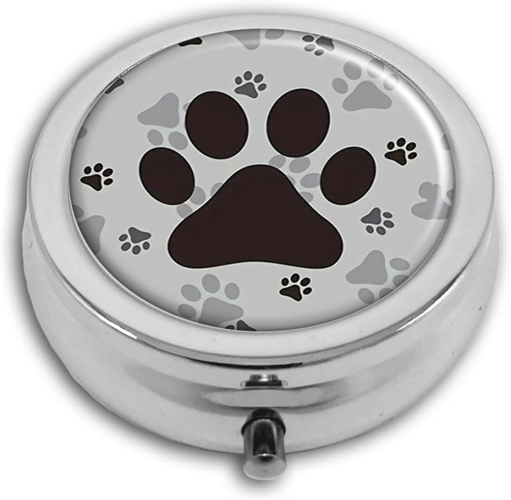 Škatla za tablete Žepka Purse 3 Oddelek Medicina Imetnik potovalne tablete Okrasno Box Vitamin tablete Organizator Edinstveno darilo Živalski odtisi Vzorec