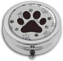 Кутия с хапчета Pocket Purse 3 Отделение Медицина Притежател Travel Pill Case Декоративен кутия Витамин хапчета Организатор Уникален подарък животински отпечатъци Модел