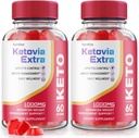 (2 Pack) Ketovia Extra Gummies - Ketovia Extra ACV Gummies, Ketovia ACV Gummies Advanced Weight Loss, Maximum Strength Supplement, Ketovia Keto + ACV Gummy, Keto Via Extra Reviews (120 Gummies)