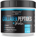 Keto Collagen Powder Unflavored - Collagen Peptides pulver med Biotin & Hyaluronic Acid - Ikke-GMO & Grass Fed Collagen Protein pulver med 10g Protein - Keto Collagen Powder 40