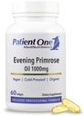 Patient One Evening Primrose Oil 1000mg | Supplement to Support Healthy Skin and Joint Comfort* | Solvent-Free, Cold-Pressed Oil | 60 Softgels
