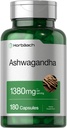 Horbäach Ashwagandha Supplement Amend124; 180 Kapsułek Amend124; dla kobiet i mężczyzn Astrad124; Herbal Root Extract Amend124; Non- GMO, Gluten Free