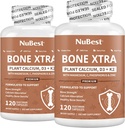 NuBest Bone Xtra Plant-Based Bone Strength Formula with Calcium, Magnesium from Marine Algae, Phosphorus, Vitamin C, K2, D3 | Immunity & Maximum Calcium Absorption | Pack 2