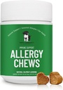 Allergy Relief Chews: Soothe Itchy Dogs with Immunity Support – Собака Алергія Чев, Пробіотики для собак, сезонні алергії, шкіри та пальто добавки - 60 Смачних біт, коричневий