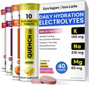Quench Electrolyte tablete 40 Count Instant Hydration, Elektroliti, Fasting Elektroliti No Sladkor za optimalno Hydration podporo ne v prahu - lubenica, pomaranča, mešano Berry, limonske arome