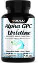 Alpha Gpc + Uridine 900mg - poderoso nootrópico para impulsar o foco, memoria, enerxía, estado de ánimo e rendemento cognitivo - 120 cápsulas vexetarianas.