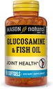 MASON NATURAL Glucosamine & Fish Oil Suplement with DHA & Omega 3 for Joint & Muscle Duply, 1 Month Suftgel Pills