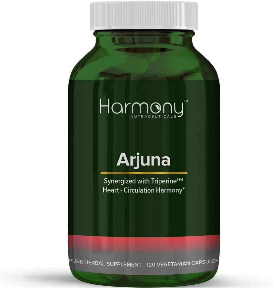 Arjuna Supreme - Synergized with Triperine - HIghest Potency Maximum Bio-activity Liposomal Dr. Gumman' Harmony Nutraceuticals Herb for Cardiovascular Support – 120 Vegan Capsules