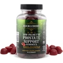 BUCKLEBURY 9-in-1 Natural Saw Palmetto Gummies with Raspberry & Pomegranate Flavor - Plant-Based Prostate Support Supplements for Mens Bladder Health, Hair Growth & Urinary Support - 60 Gummies