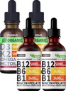 NUSAVA Vitamin B12 Liquid Drops and Strawberry Flavored D3 K2 Bundle — Daily Wellness Liquid Vitamins for Energy & Immune Support — Non-GMO, Gluten-Free, 2pk Each