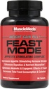 MuscleMeds Modalità di festa Appetite Stimulant Weight Gain Pillole Enzimi Digestivi Sicuro ed Efficace 90 Caps, Unflavored, 90 Conte