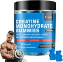 Creatine Monohydrate Gummies - 5g של Creatine Monohydrate כדי לשרת - להגדיל כוח ולבנות שריר, סוכר חינם, טבעוני, Blueberry Flavor, כל בקבוק / 120 קפסולות, עבור גברים ונשים (1)