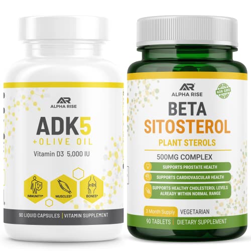 ADK 5 Vitamin Supplement + Beta Sitosterol - Natural Plant Sterols