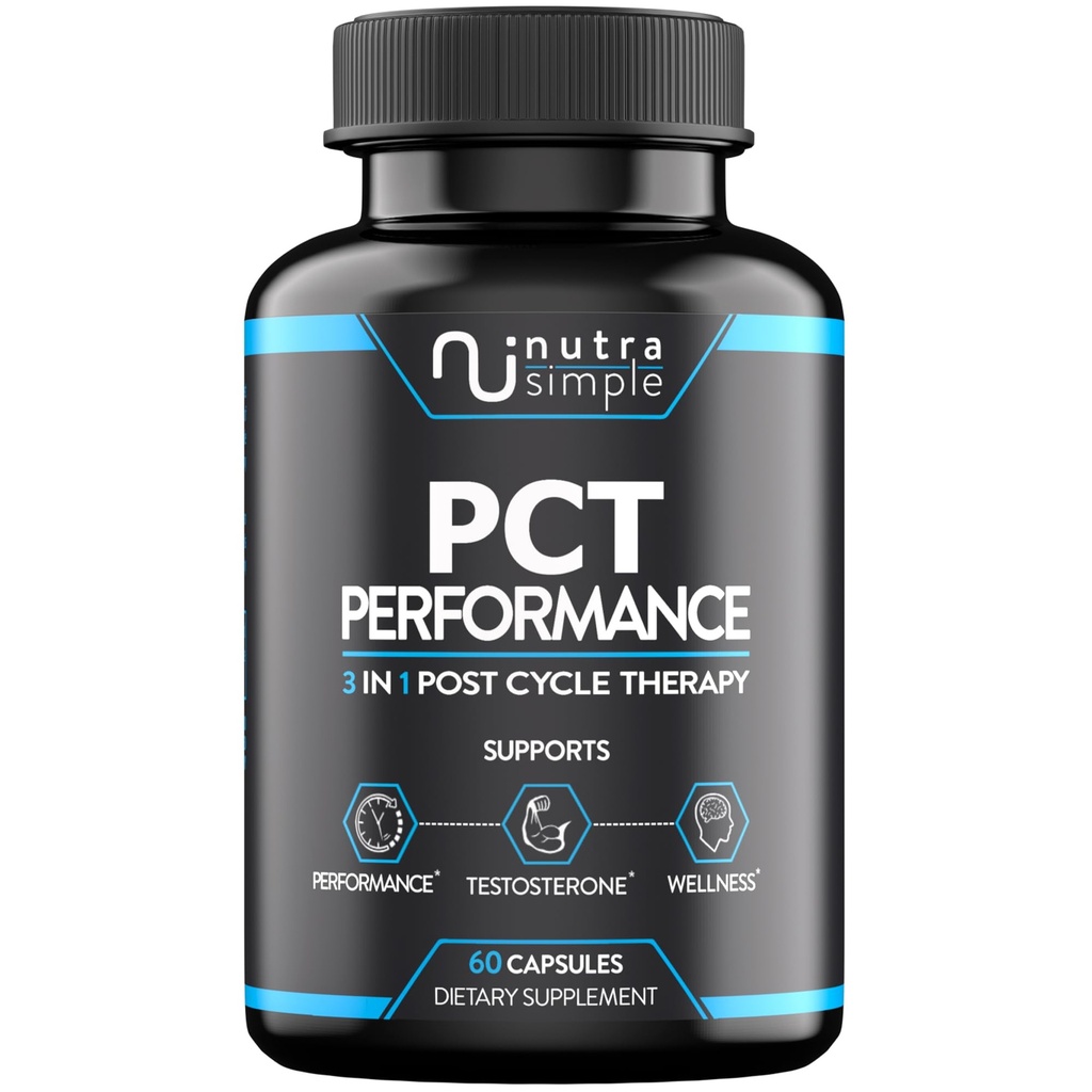 PCT Supplement for Men, 3-in-1 Post Cycle Support & Natural Booster with Estrogen Blocker, Liver Support Formula, Made in USA, with Fenugreek, Chrysin, Tongkat Ali, Milk Thistle - 60 Capsules