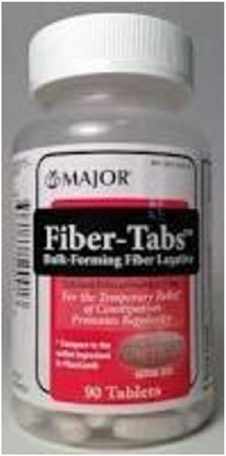 MAJOR Fibra-Tabs comprimidos 500 Mg - Fibra comprimidos para mulheres e homens - Obstipação ocasional alívio para adultos - 90 comprimidos - Embalagem de 6