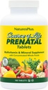 Natures Plus Source of Life Prenatal - 800 mcg Folate, 180 vegetariska tabletter - Alla naturliga prenatala vitaminer och mineraler med järn och kalcium - Optimal hälsa och energi - Glutenfri - 90 portioner