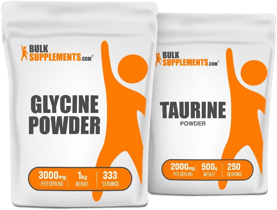 BulkSupplements Glycin 1kg + Taurine 500g Bundle