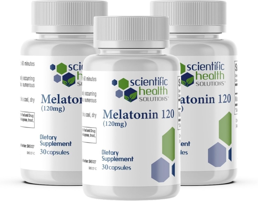 Melatonin 120mg | Easy-to-Swallow Kapsüllərdə Single-Dose Melatonin - Vegan, Non-GMO & Gluten-Free / US-Made Extra Strength Melatonin (3-Pack)
