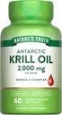 Nature's Truth Antárctico Krill Oil 2000mg Softgels .60 Contagem . Omega-3 com EPA & DHA .
