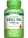 Nature's Truth Antarctic Krill Oil 2000mg Softgels | 60 Count | Omega-3 with EPA & DHA | Non-GMO & Gluten Free Supplement