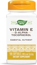 Nature’s Way Vitamin E D-Alpha Tocopherol - 268 mg pro Portion - Antioxidans – essentielle Nährstoffe für Herzmuskelzellen* - Glutenfrei - 100 Softgels