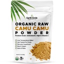 Earth Circle Organics Camu Camu Powder – Organic Raw Berry Powder with Natural Vitamin C & Antioxidants – Vegan, Kosher, Non-GMO Superfood for Immunity & Energy – 3oz (Pack of 1)