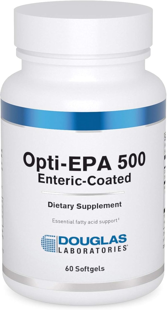 Douglas Laboratories Opti-EPA 500 ← Enteric-Coated to Support Brain, Eyes, Pregnancy and Cardiovascular Health ← 60 Softgels
