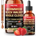 10in1 Wormwood Liquid Drops with Wormwood, Black Walnut, Whole Cloves & 7 More - Support Digestive, Immune - 2 Fl Oz - 60 Days