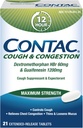 Contac Cough & Congestion Maximum Strength Controls Cough, Thins and Loosens Mucus, Guaifenesin & Dextrometorphan HBr, Extended Release Tablets, 21