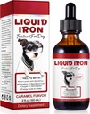 İdmanlar üçün maye Iron Drops, Anemi dəstəkləyir, Kan Sağlamlıq, Aşağı Enery Levels və Lethargy - Pet Məhsulları Dog Vitaminlər - 60 ml/Caramel Flavor