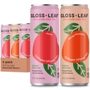 Gloss Leaf Collagen Iced Tea (Zero-Sugar, Assorted): заваренный черный чай с белком и витамином С, Beauty & Anti-Aging, 12 Fl Oz, 6 Pack