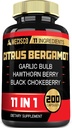 11int1 Citrus Burmot Supplement 1000mg with Olive Rail, Hawthorn Berry, Guggul, Garlic, and More - การรองรับ Imunitity, eptegration System & Offall Heal - 200 Capsuls