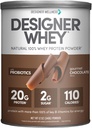 Designer Wellness, Designer Whey, Natural Whey proteino milteliai su probiotikai, Pluoštas, ir Key B- Vitaminai energijos, nemokamai, Gourmet Šokoladas, 12oz