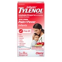 Infants' Tylenol Oral Suspension Liquid Medicine with Acetaminophen, Baby Fever Reducer & Pain Reliever for Minor Aches & Pains, Sore Throat, Headache & Teething Pain, Dye-Free Cherry, 1 fl. oz