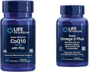 Estensione della vita Super Ubiquinol CoQ10 con PQQ, CoQ10, PQQ & Super Omega-3 Plus EPA/DHA Fish Oil, Sesame Lignans