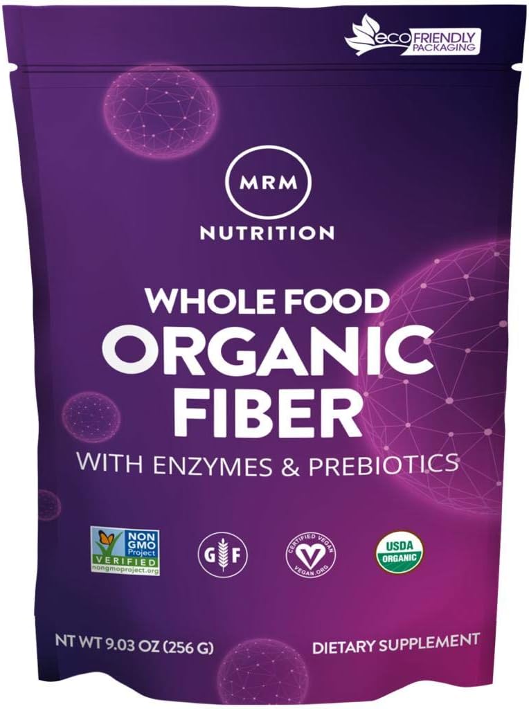 MRM Nutrition Whole Food Organic Fiber 124; with Enzimes + Prebioticals 124; Insolution + Solutional Flavestments rendű növények