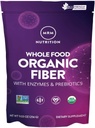 MRM Whole Food Organic Fiber with Enzymes & Prebiotics - Organic High Fiber Powder Supplement for Daily Digestive Support, Soluble & Insoluble Dietary Fiber, Prebiotic Blend, 6 g Fiber - 32 Servings