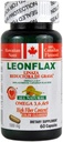 LEONFLAX, 100% Autentic Canadian Flax Seed, Improve Your Digetical Health, 60 Capsules, Bottle