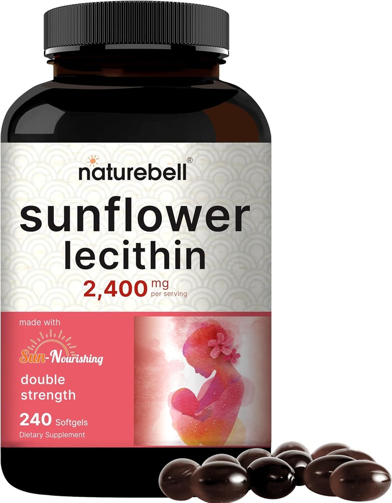 NatureBell sončnični lecitin 2400mg, 240 Softgels 