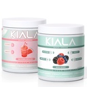 Kiala Nutrition Super Greens, Organic Greens Powder, Spirulina & Chlorella Superfood Powder, Sugar & Gluten Free Vegan, Spectra Blend, Watermelon & Mixed Berry 2 Pack