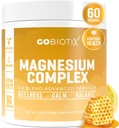 GoBiotix Magnesium Glycinate Powder - Emakume eta Gizonentzako osagarri kortisolak - Magnesio-konplexua Citrate, Malate - Sugar Free - 420 mg, 60 Zerbitzu - Honey Citrus