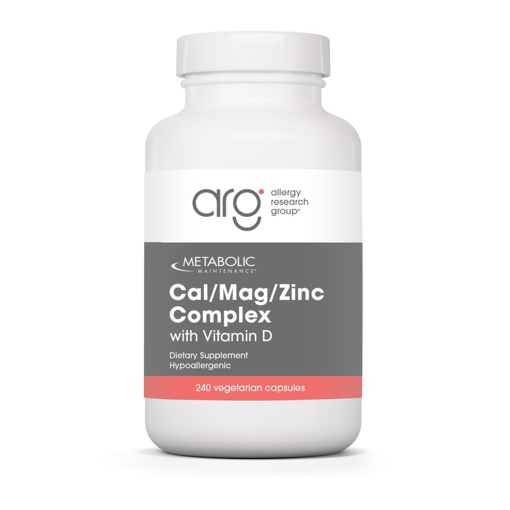 Metabolic Maintenance Cal Mag Zinc with Vitamin D - Calcium Magnesium Zinc Supplement - Bone Density & Mineral Balance Support - High Absorption Formula - Hypoallergenic - 240 Servings - 240 Capsules