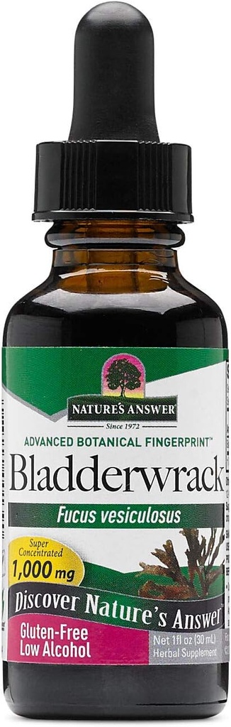 Nature's answer Bladderwrack Thallus with Organic Low Alcool 1 Fluid Ounce 
