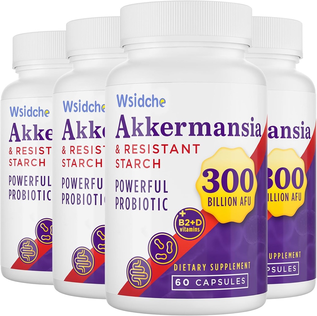 300 Milijonų AFU Akkermansia Muciniphila, GLP1 Priedas skirtas moterims ir vyrams, Akkermansia Probiotic for GLP-1, Digusive, Gut, Immune & Common Health, Enhances Gut Digative Lining function - 240Castle