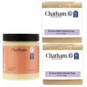 Chatham Natural Skin Care Over Butter Eczema Therapy 6oz and 2 x Eczema Relief Soap Bars 5oz Bundle   with Colloidal Gluten Free Oatmeal
