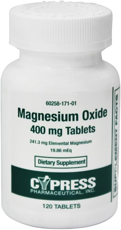 Cypress Pharmaceutical, Inc.- Magnesium Oxide 400 mg. - 120 tabletter